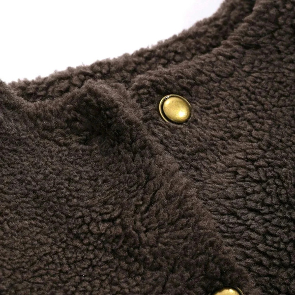 Solid Color Short Thick Regular Winter Jacket - Picture 6 of 8